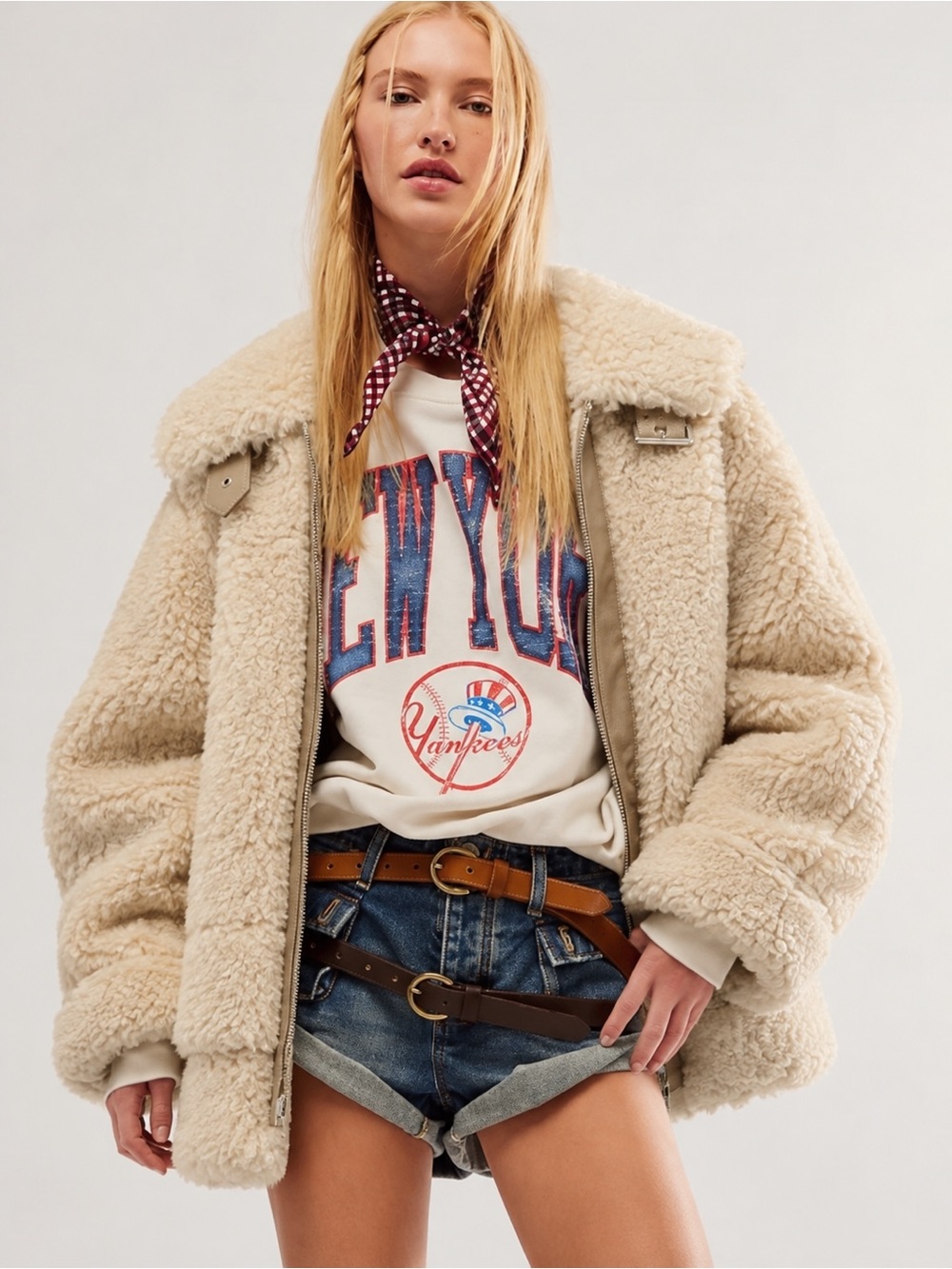 FREE PEOPLE Jolie Oversized Teddy Jacket